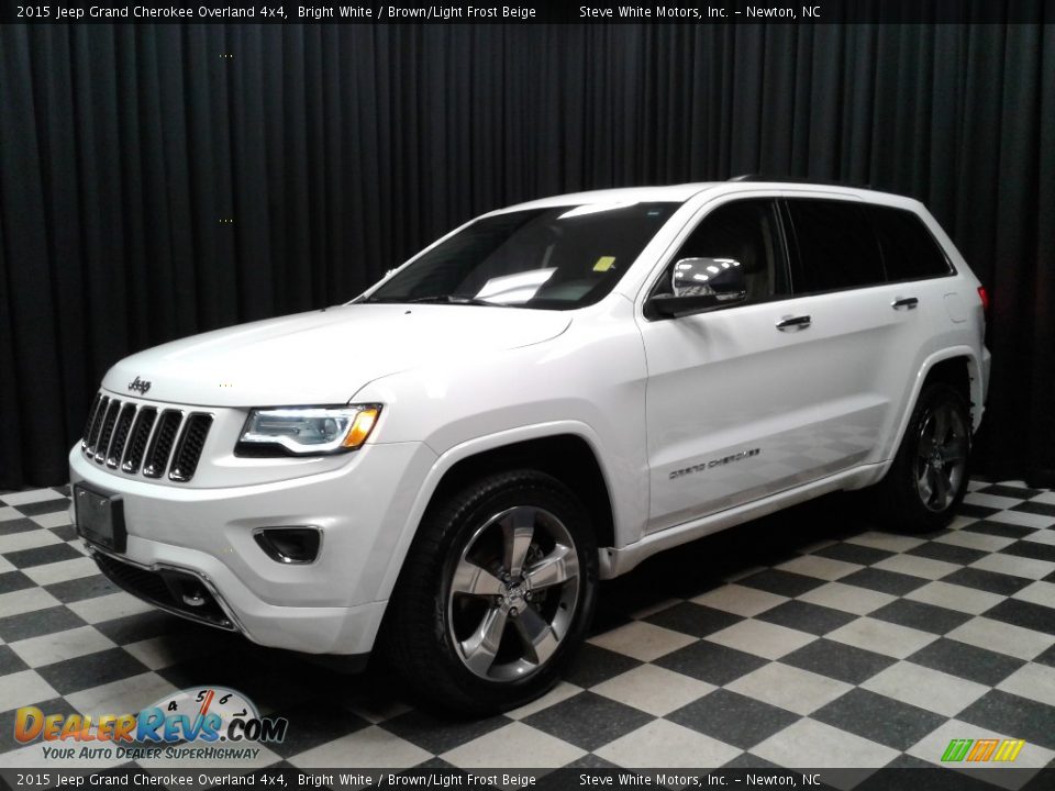 2015 Jeep Grand Cherokee Overland 4x4 Bright White / Brown/Light Frost Beige Photo #2