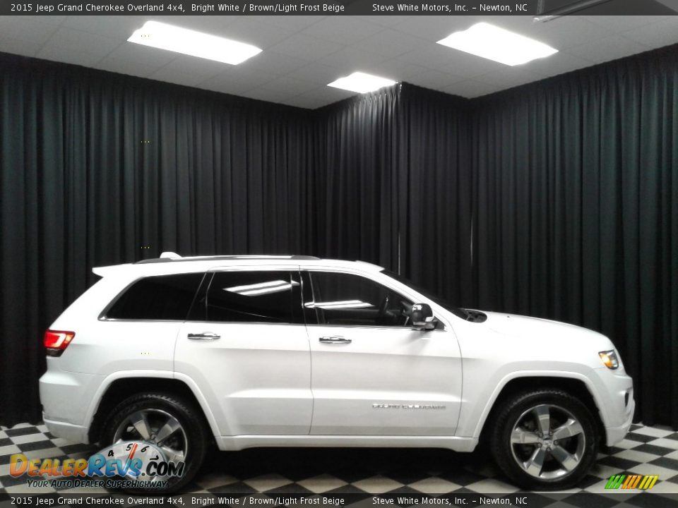2015 Jeep Grand Cherokee Overland 4x4 Bright White / Brown/Light Frost Beige Photo #5