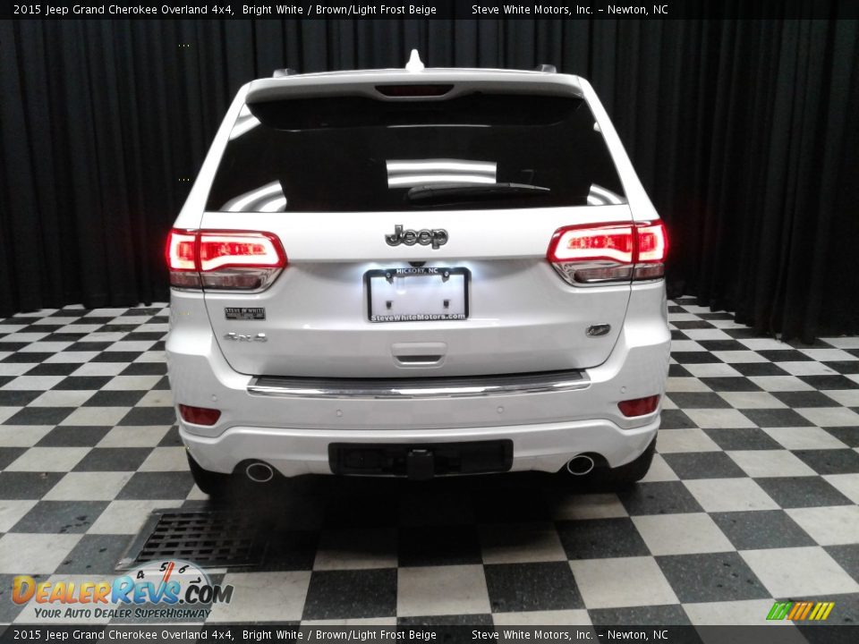 2015 Jeep Grand Cherokee Overland 4x4 Bright White / Brown/Light Frost Beige Photo #7