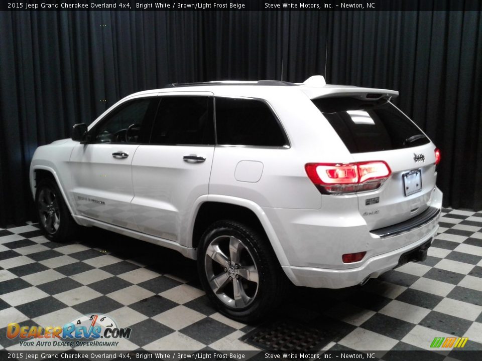 2015 Jeep Grand Cherokee Overland 4x4 Bright White / Brown/Light Frost Beige Photo #8