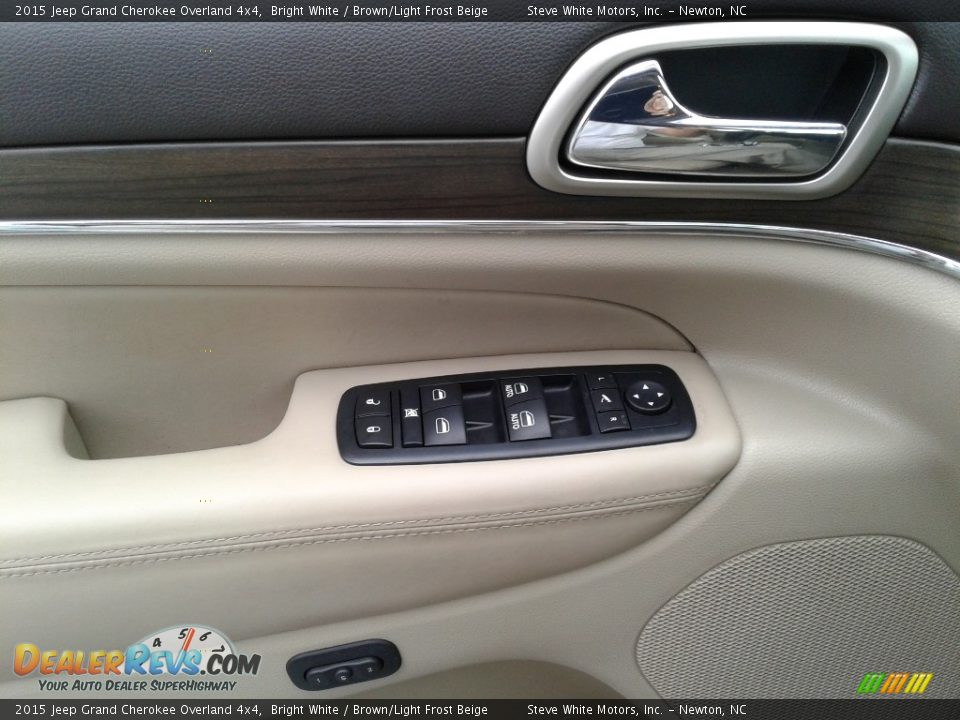 2015 Jeep Grand Cherokee Overland 4x4 Bright White / Brown/Light Frost Beige Photo #9