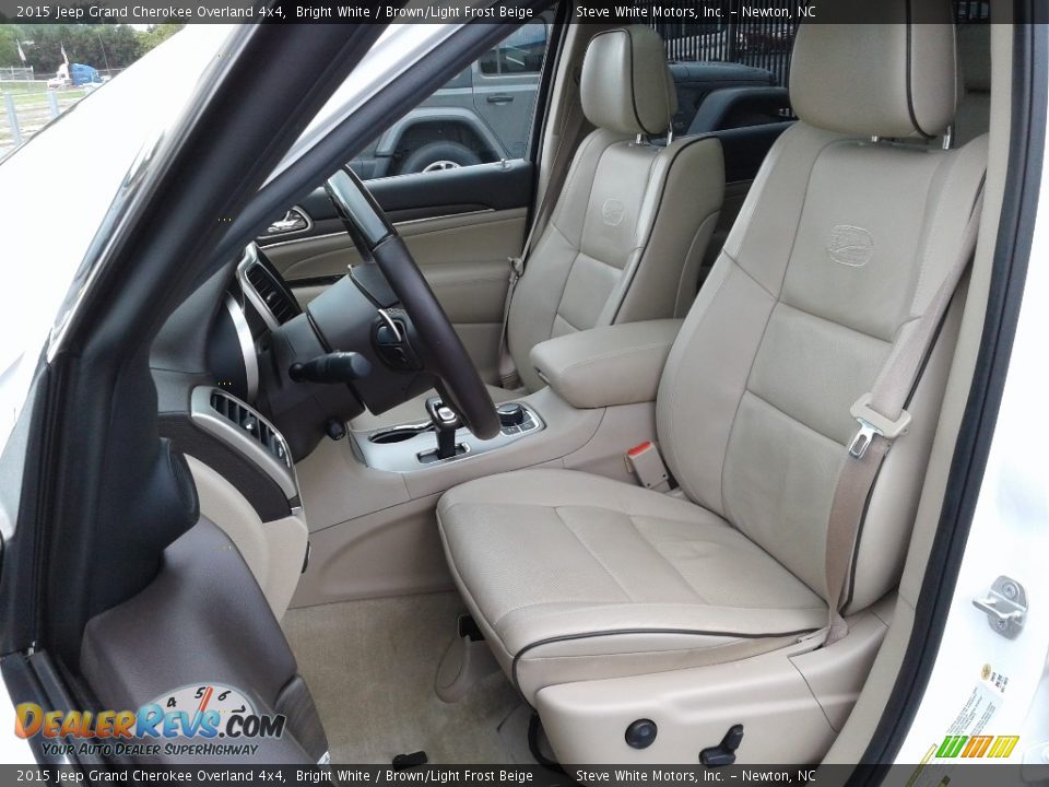 2015 Jeep Grand Cherokee Overland 4x4 Bright White / Brown/Light Frost Beige Photo #11