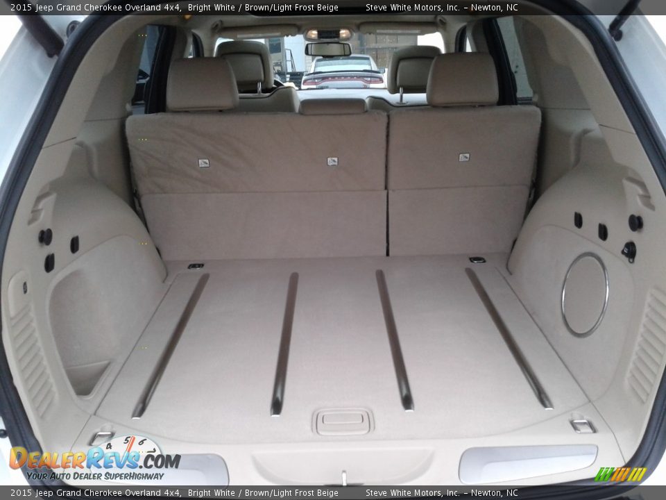 2015 Jeep Grand Cherokee Overland 4x4 Bright White / Brown/Light Frost Beige Photo #14