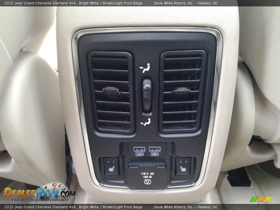 2015 Jeep Grand Cherokee Overland 4x4 Bright White / Brown/Light Frost Beige Photo #16