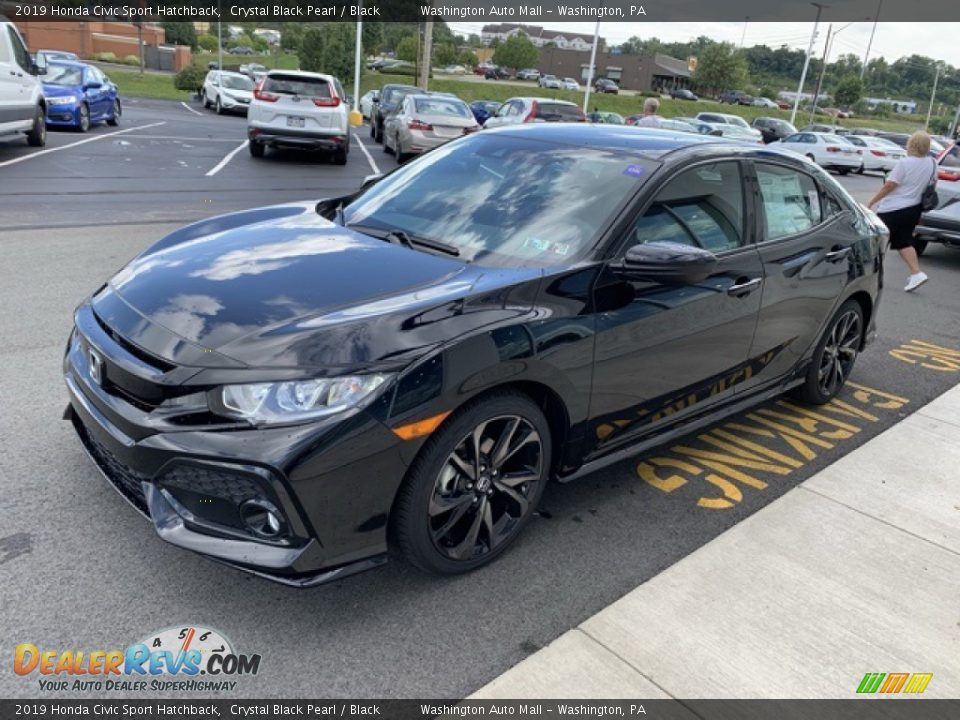2019 Honda Civic Sport Hatchback Crystal Black Pearl / Black Photo #4