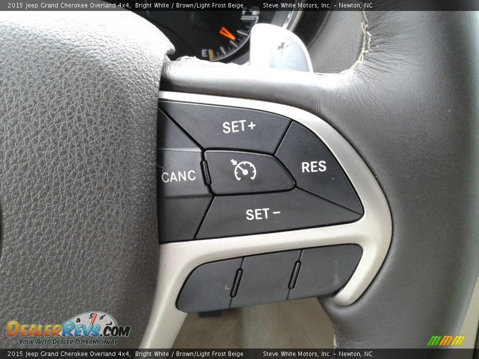 2015 Jeep Grand Cherokee Overland 4x4 Bright White / Brown/Light Frost Beige Photo #21