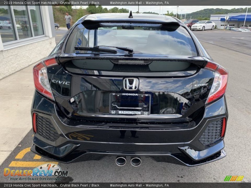 2019 Honda Civic Sport Hatchback Crystal Black Pearl / Black Photo #6