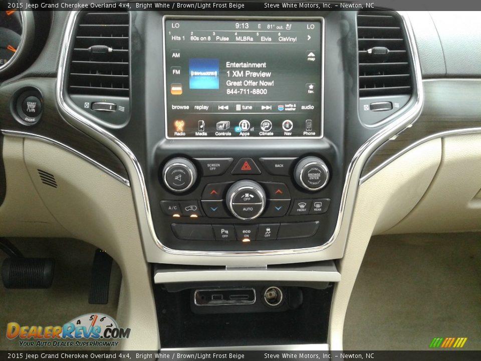2015 Jeep Grand Cherokee Overland 4x4 Bright White / Brown/Light Frost Beige Photo #23