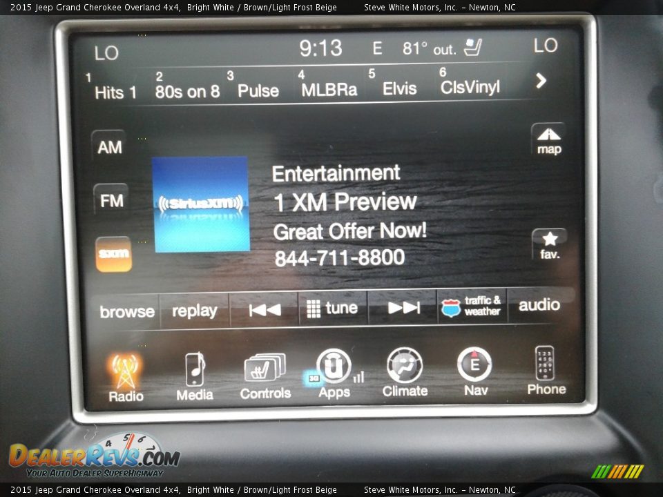 2015 Jeep Grand Cherokee Overland 4x4 Bright White / Brown/Light Frost Beige Photo #24