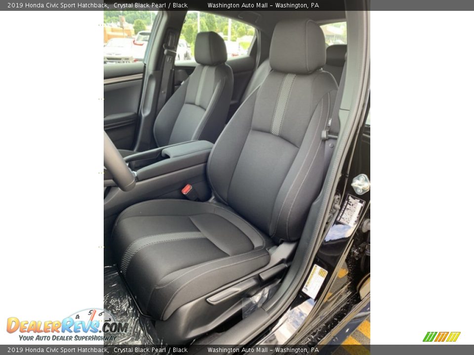 2019 Honda Civic Sport Hatchback Crystal Black Pearl / Black Photo #14