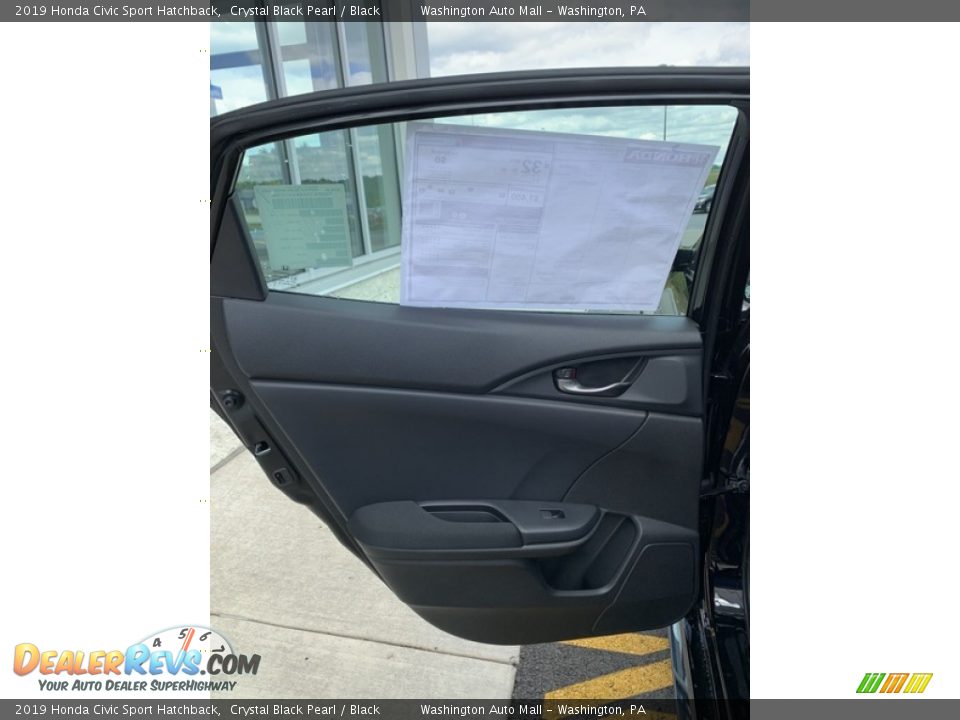 2019 Honda Civic Sport Hatchback Crystal Black Pearl / Black Photo #16