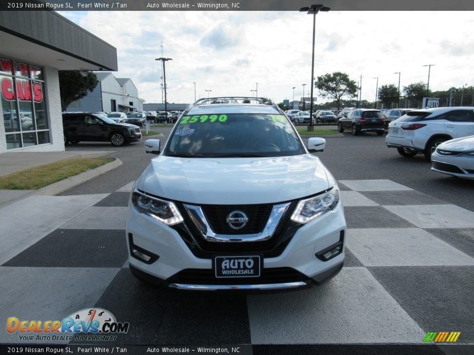 2019 Nissan Rogue SL Pearl White / Tan Photo #2