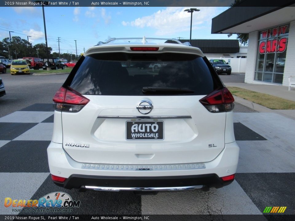 2019 Nissan Rogue SL Pearl White / Tan Photo #4