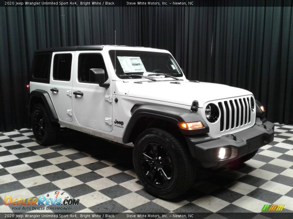 2020 Jeep Wrangler Unlimited Sport 4x4 Bright White / Black Photo #4