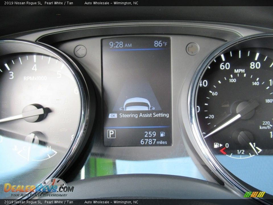 2019 Nissan Rogue SL Pearl White / Tan Photo #16