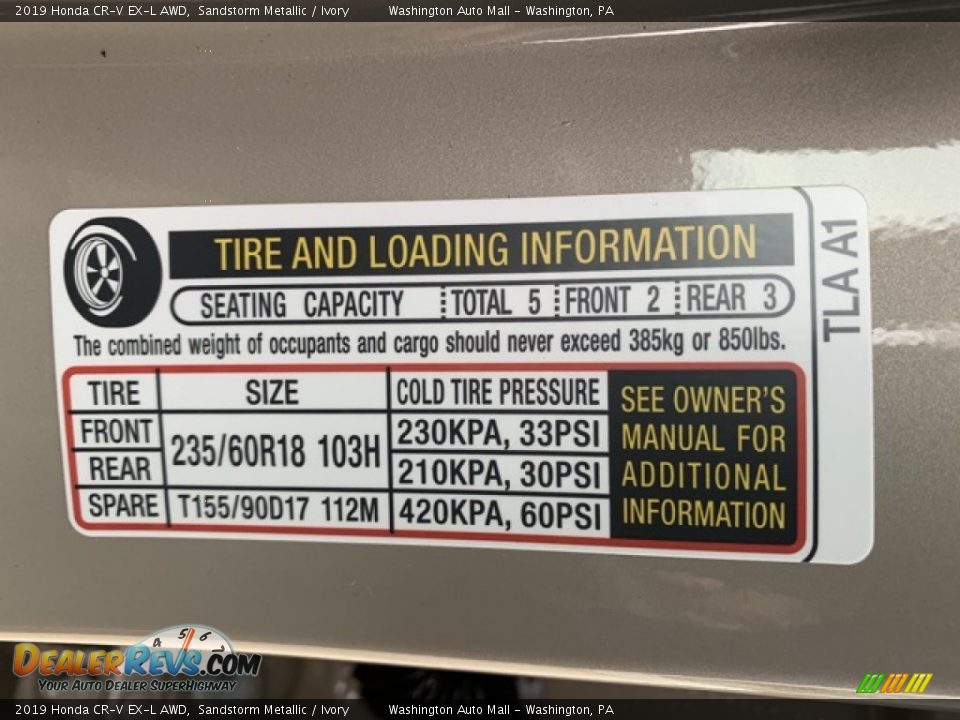 2019 Honda CR-V EX-L AWD Sandstorm Metallic / Ivory Photo #8