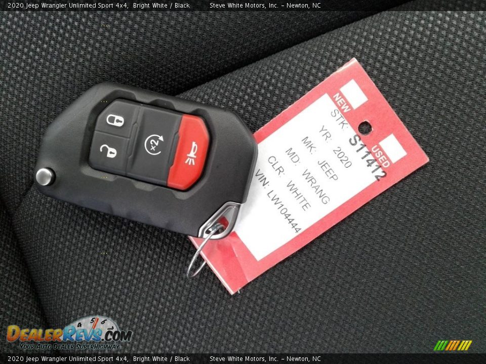 2020 Jeep Wrangler Unlimited Sport 4x4 Bright White / Black Photo #25