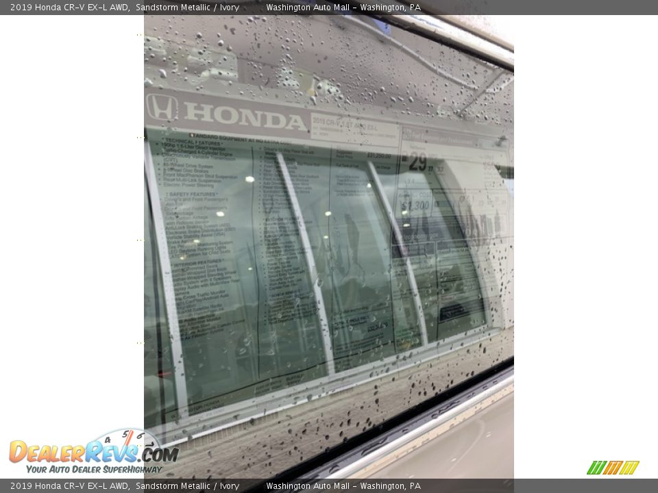 2019 Honda CR-V EX-L AWD Sandstorm Metallic / Ivory Photo #15