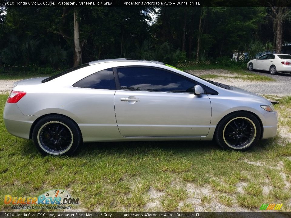2010 Honda Civic EX Coupe Alabaster Silver Metallic / Gray Photo #2