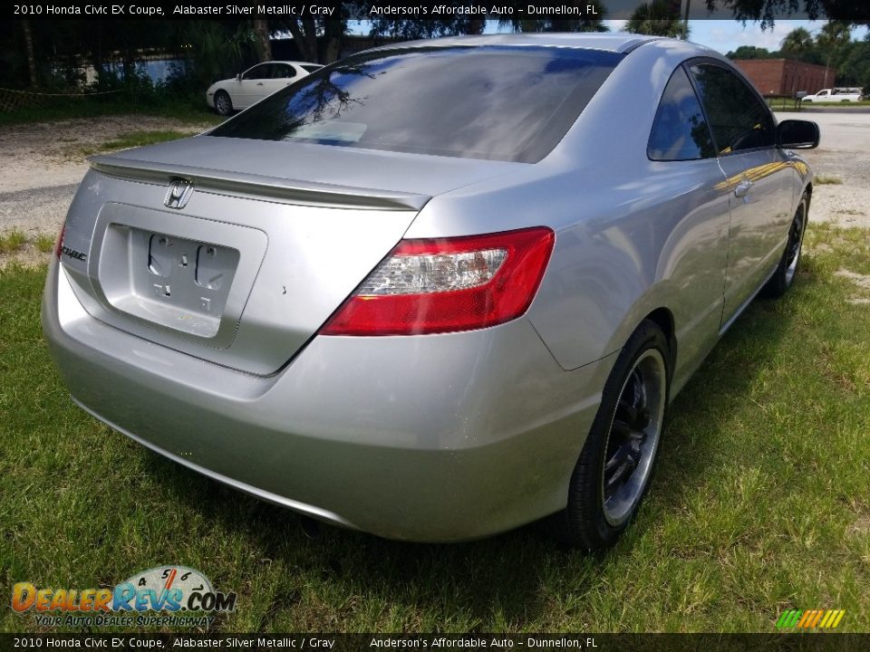 2010 Honda Civic EX Coupe Alabaster Silver Metallic / Gray Photo #3
