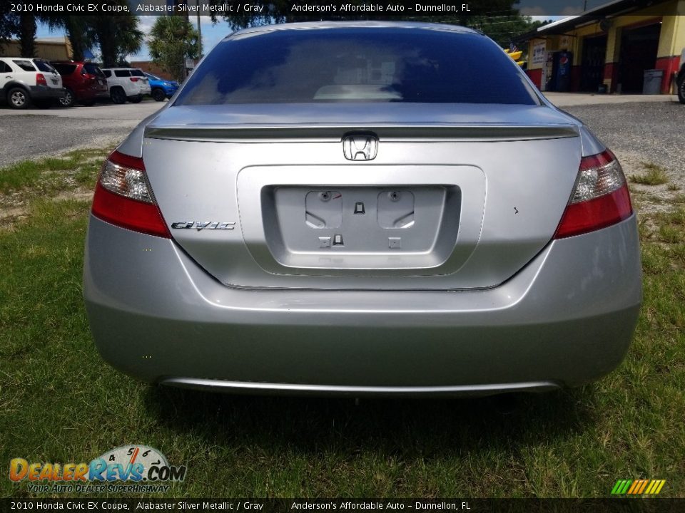 2010 Honda Civic EX Coupe Alabaster Silver Metallic / Gray Photo #4