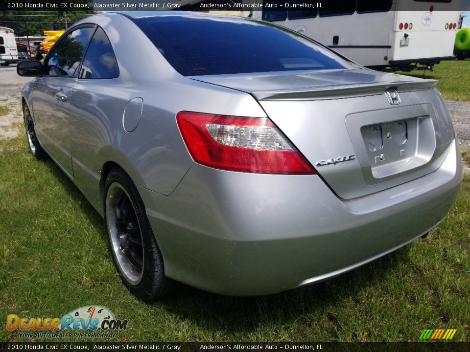 2010 Honda Civic EX Coupe Alabaster Silver Metallic / Gray Photo #5