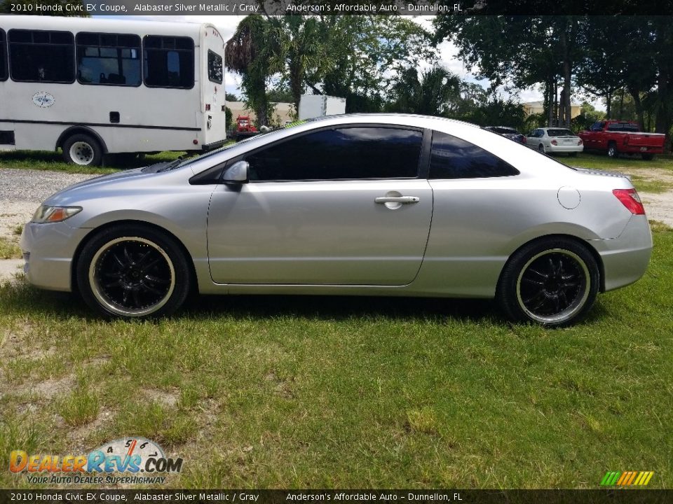 2010 Honda Civic EX Coupe Alabaster Silver Metallic / Gray Photo #6