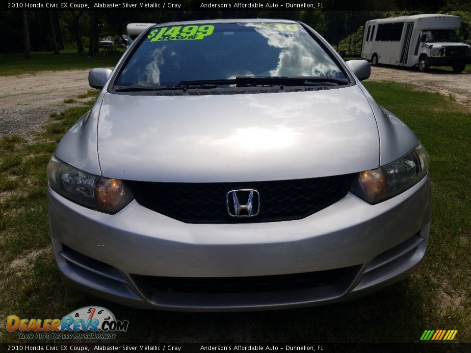 2010 Honda Civic EX Coupe Alabaster Silver Metallic / Gray Photo #8