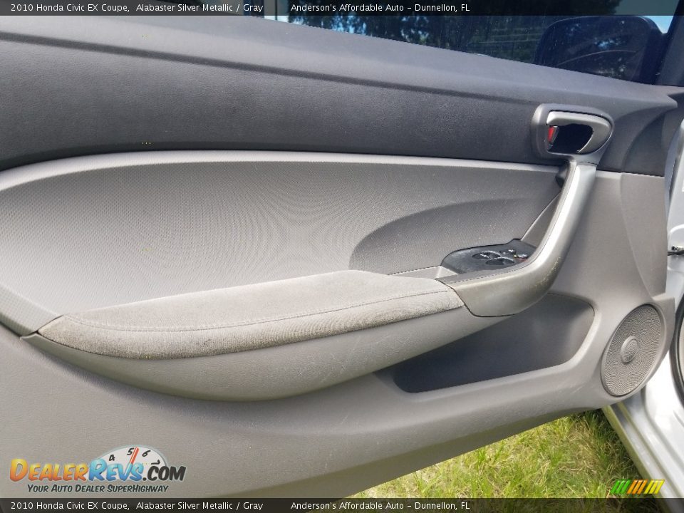 2010 Honda Civic EX Coupe Alabaster Silver Metallic / Gray Photo #9