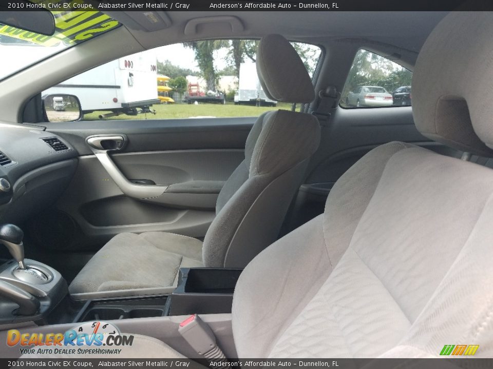 2010 Honda Civic EX Coupe Alabaster Silver Metallic / Gray Photo #11