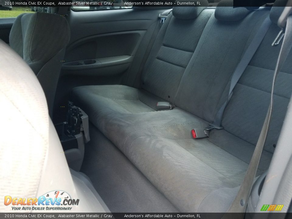 2010 Honda Civic EX Coupe Alabaster Silver Metallic / Gray Photo #13