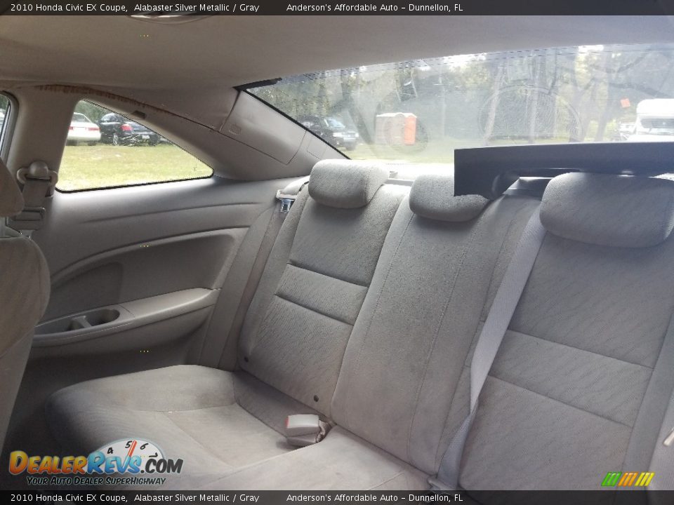 2010 Honda Civic EX Coupe Alabaster Silver Metallic / Gray Photo #14
