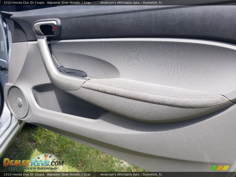 2010 Honda Civic EX Coupe Alabaster Silver Metallic / Gray Photo #15