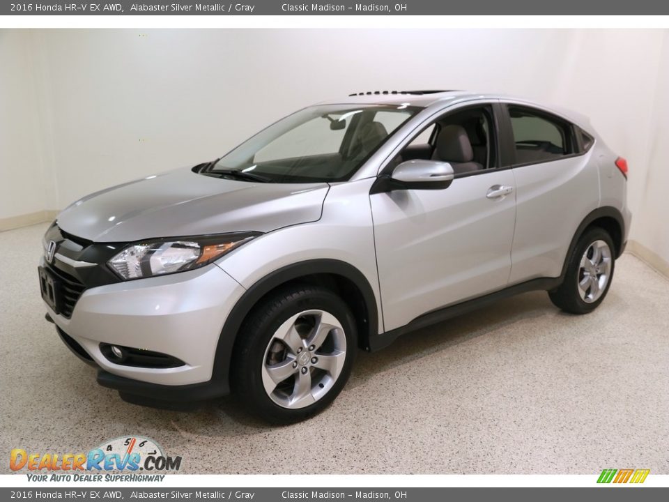 2016 Honda HR-V EX AWD Alabaster Silver Metallic / Gray Photo #3