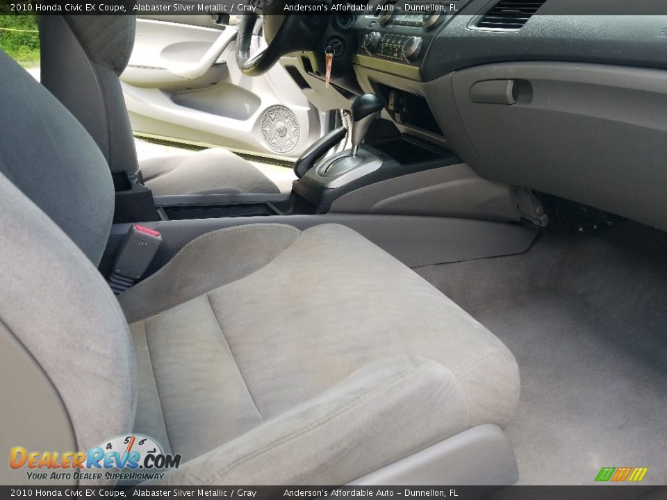 2010 Honda Civic EX Coupe Alabaster Silver Metallic / Gray Photo #16