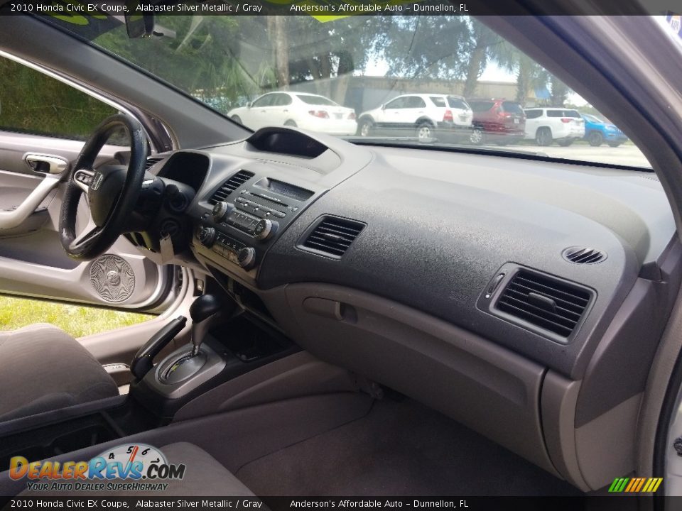2010 Honda Civic EX Coupe Alabaster Silver Metallic / Gray Photo #17