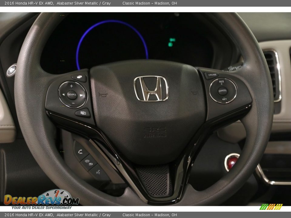 2016 Honda HR-V EX AWD Alabaster Silver Metallic / Gray Photo #6