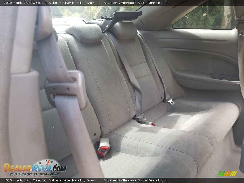 2010 Honda Civic EX Coupe Alabaster Silver Metallic / Gray Photo #19