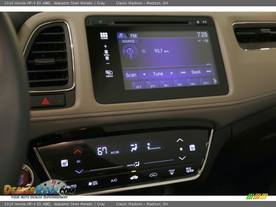 2016 Honda HR-V EX AWD Alabaster Silver Metallic / Gray Photo #9