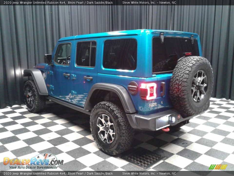 2020 Jeep Wrangler Unlimited Rubicon 4x4 Bikini Pearl / Dark Saddle/Black Photo #8