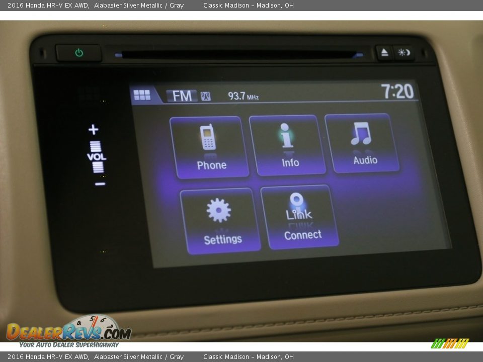 2016 Honda HR-V EX AWD Alabaster Silver Metallic / Gray Photo #10