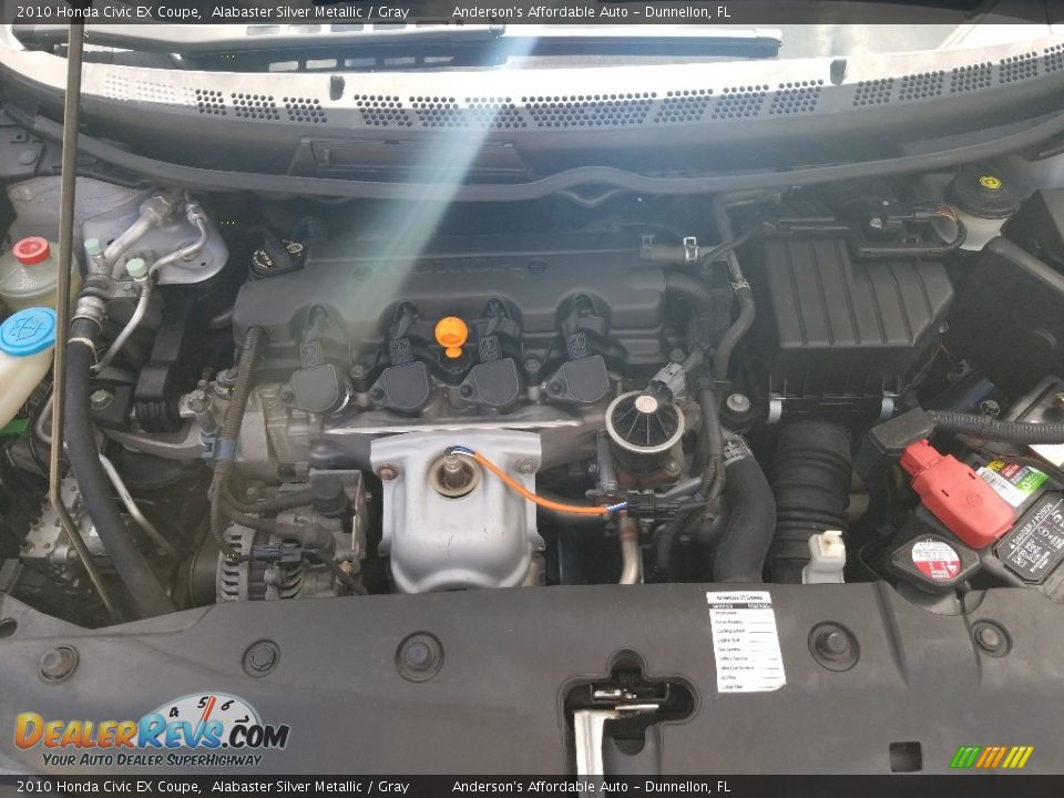 2010 Honda Civic EX Coupe Alabaster Silver Metallic / Gray Photo #21