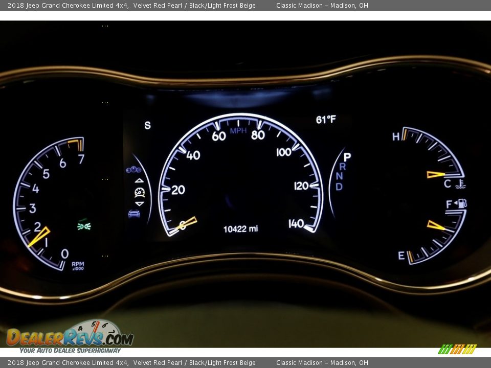 2018 Jeep Grand Cherokee Limited 4x4 Velvet Red Pearl / Black/Light Frost Beige Photo #7