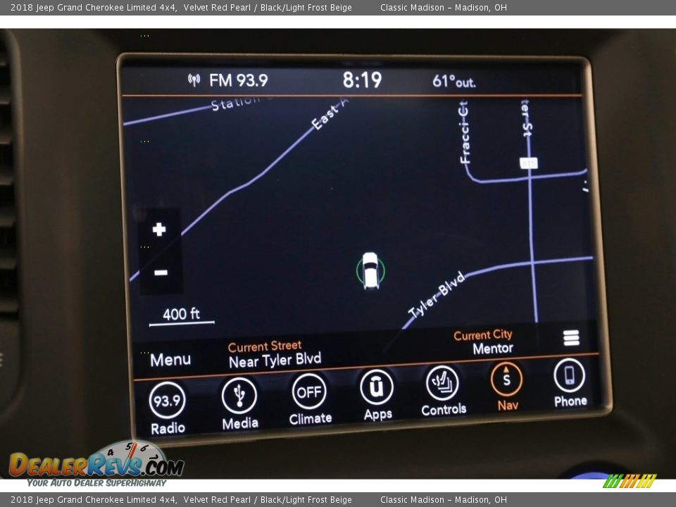 2018 Jeep Grand Cherokee Limited 4x4 Velvet Red Pearl / Black/Light Frost Beige Photo #13