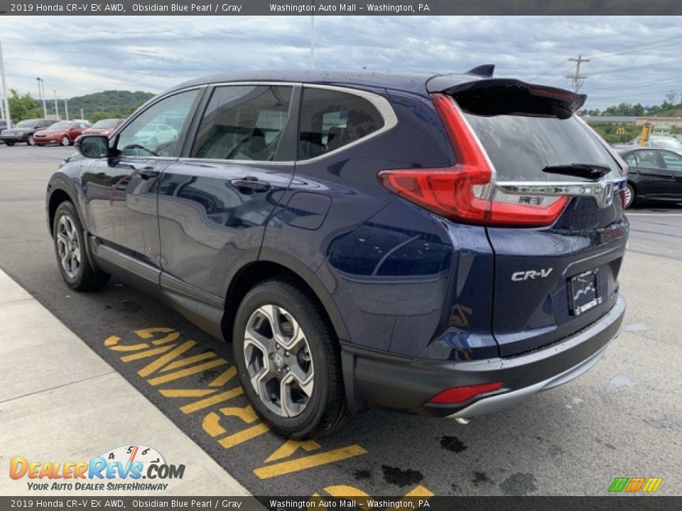 2019 Honda CR-V EX AWD Obsidian Blue Pearl / Gray Photo #5