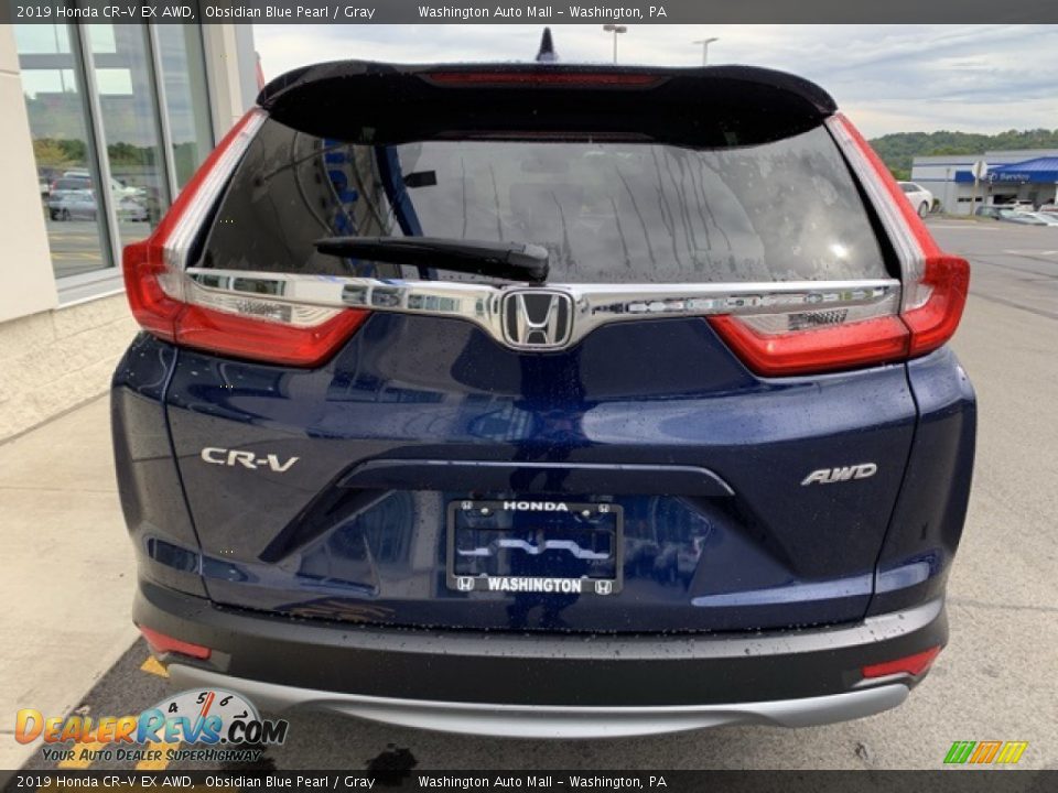 2019 Honda CR-V EX AWD Obsidian Blue Pearl / Gray Photo #6