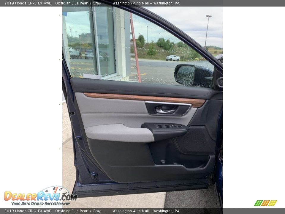 2019 Honda CR-V EX AWD Obsidian Blue Pearl / Gray Photo #10