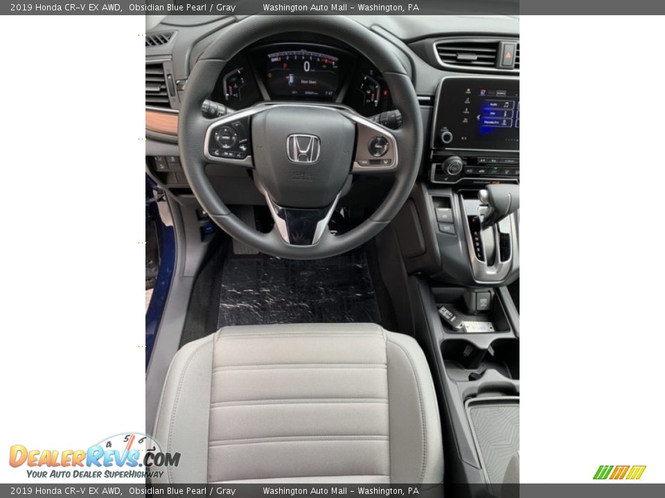 2019 Honda CR-V EX AWD Obsidian Blue Pearl / Gray Photo #13