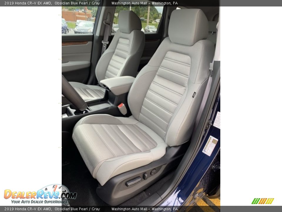 2019 Honda CR-V EX AWD Obsidian Blue Pearl / Gray Photo #14