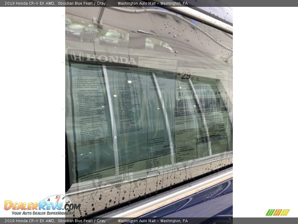 2019 Honda CR-V EX AWD Obsidian Blue Pearl / Gray Photo #15